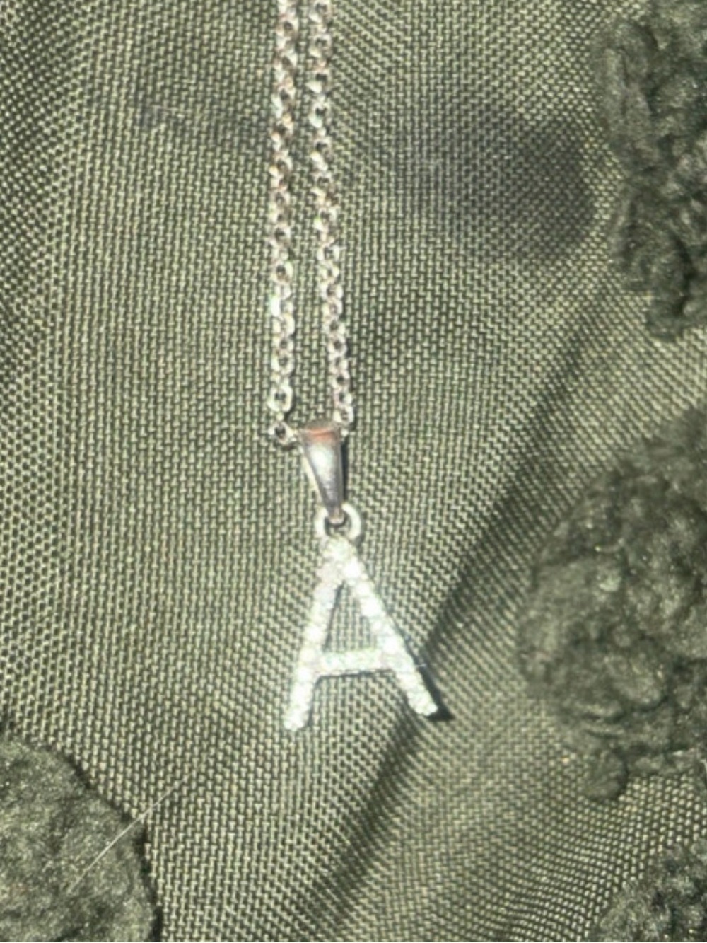 14KT Gold Diamond A Pendant